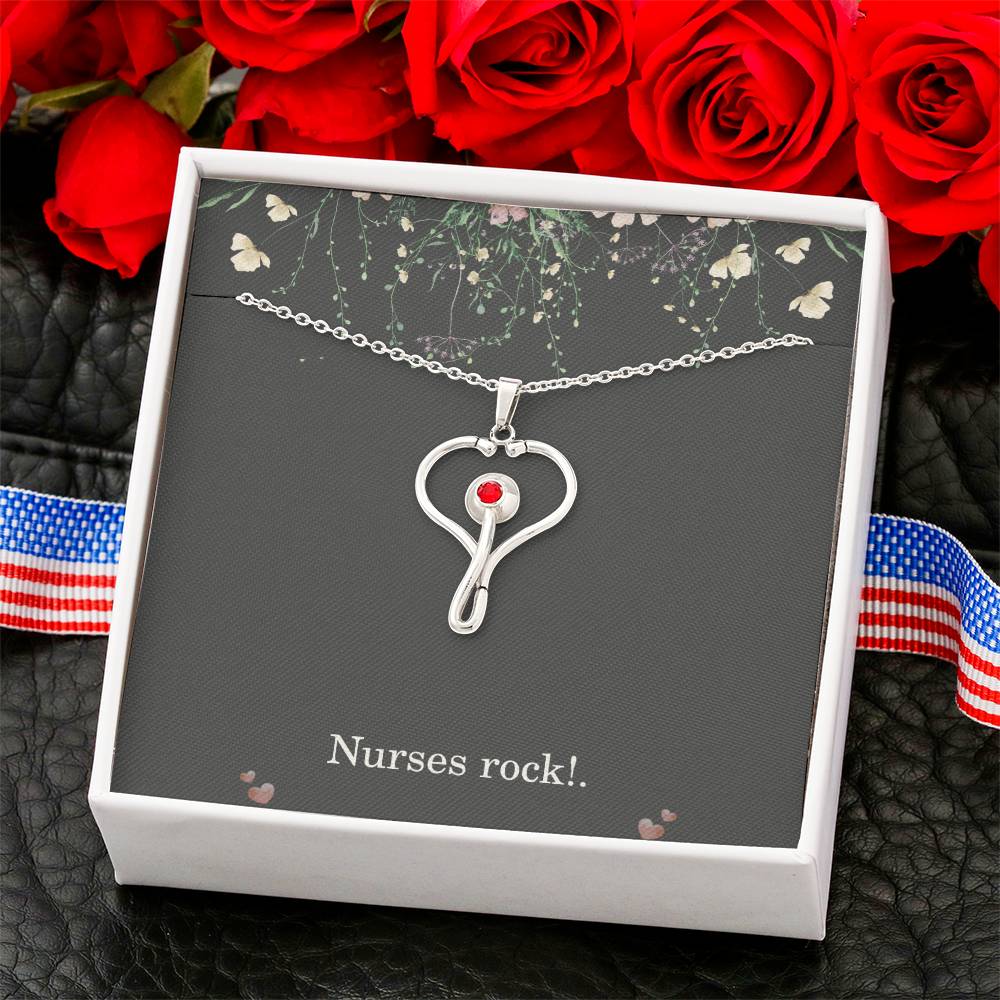 Nurses Rock Nurse Necklace Nurse Christmas Gift Nurse Appreciation Gift Nursing Gift