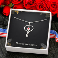 Load image into Gallery viewer, Nurses Are Angels Nurse Necklace Nurse Christmas Gift Nurse Appreciation Gift Nursing Gift
