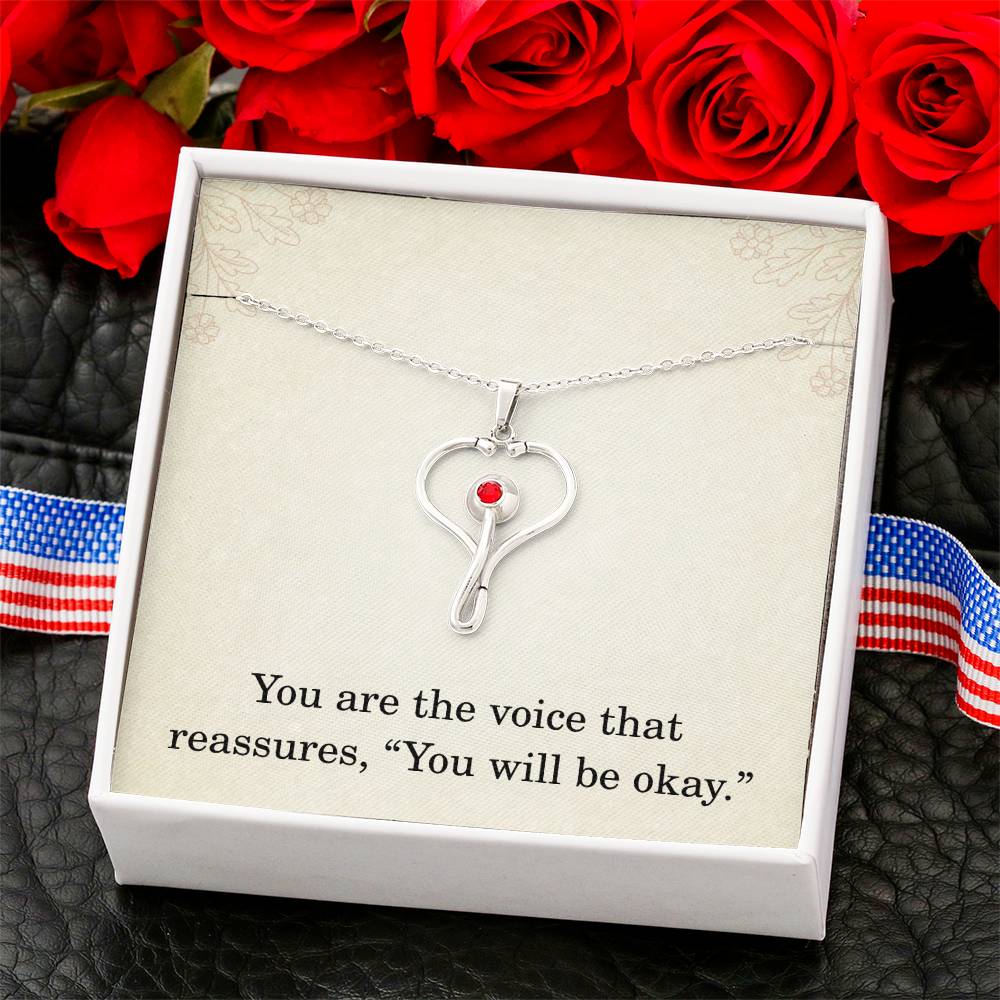 Nurse Necklace Nurse Christmas Gift Nurse Appreciation Gift Nursing Gift You Are The Voice That Reassures “You Will Be Okay”