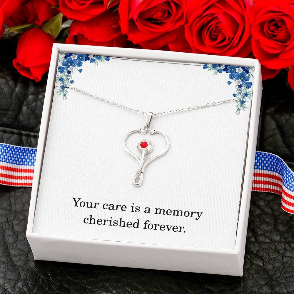 Nurse Necklace Nurse Christmas Gift Nurse Appreciation Gift Nursing Gift Your Care Is A Memory Cherished Forever