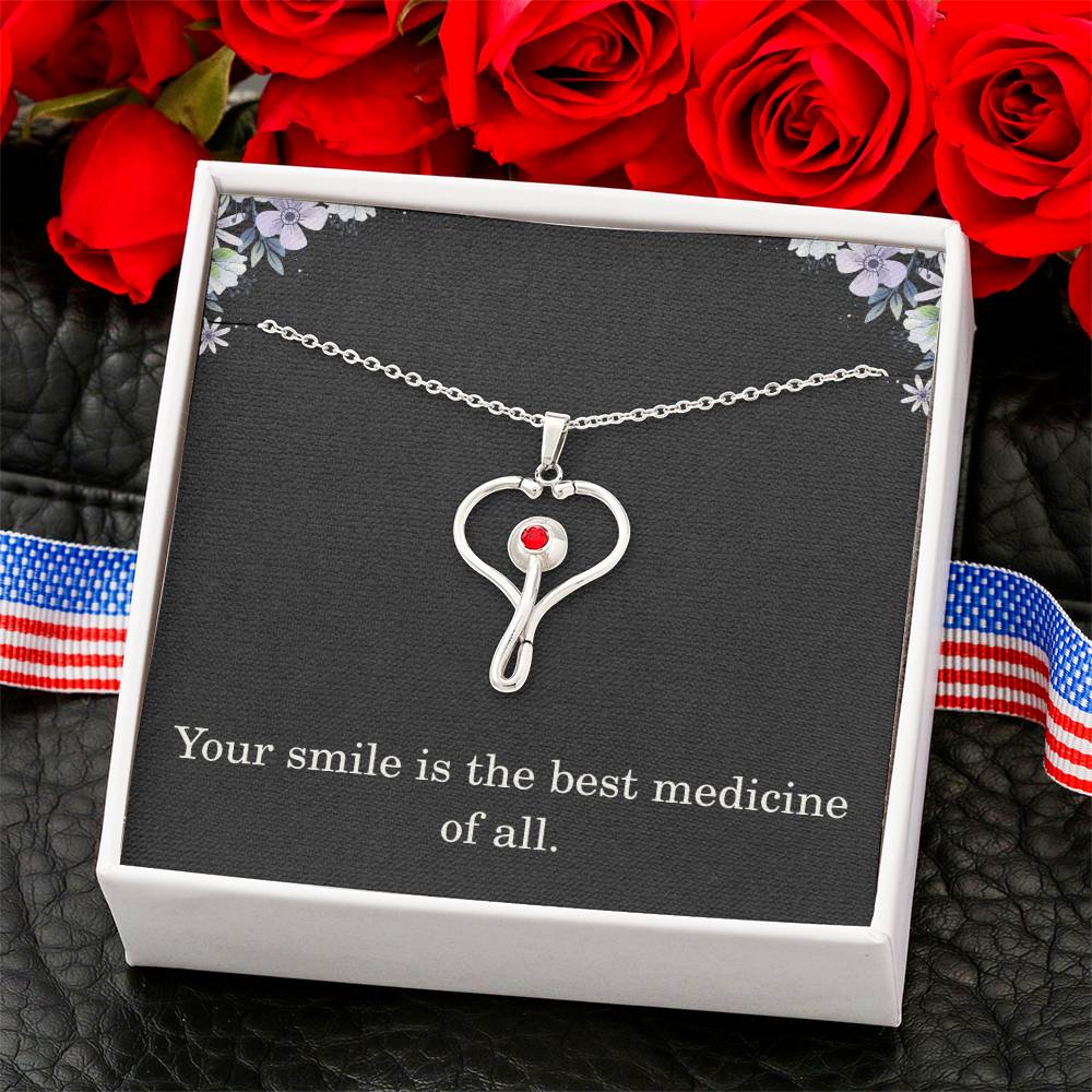 Nurse Necklace Nurse Christmas Gift Nurse Appreciation Gift Nursing Gift Your Smile Is The Best Medicine Of All