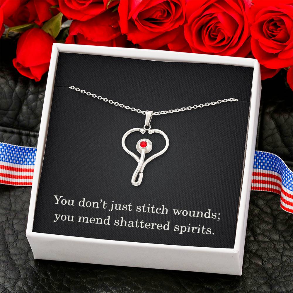 Nurse Necklace Nurse Christmas Gift Nurse Appreciation Gift Nursing Gift You Dont Just Stitch Wounds You Mend Shattered Spirits