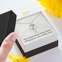 Load image into Gallery viewer, Nurse Necklace Nurse Christmas Gift Nurse Appreciation Gift Nursing Gift You Stand Where Others Falter Lifting Those Who Need It Most
