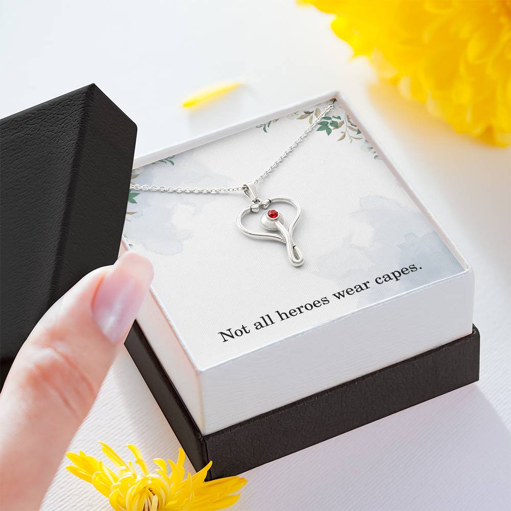 Not All Heroes Wear Capes Nurse Necklace Nurse Christmas Gift Nurse Appreciation Gift Nursing Gift