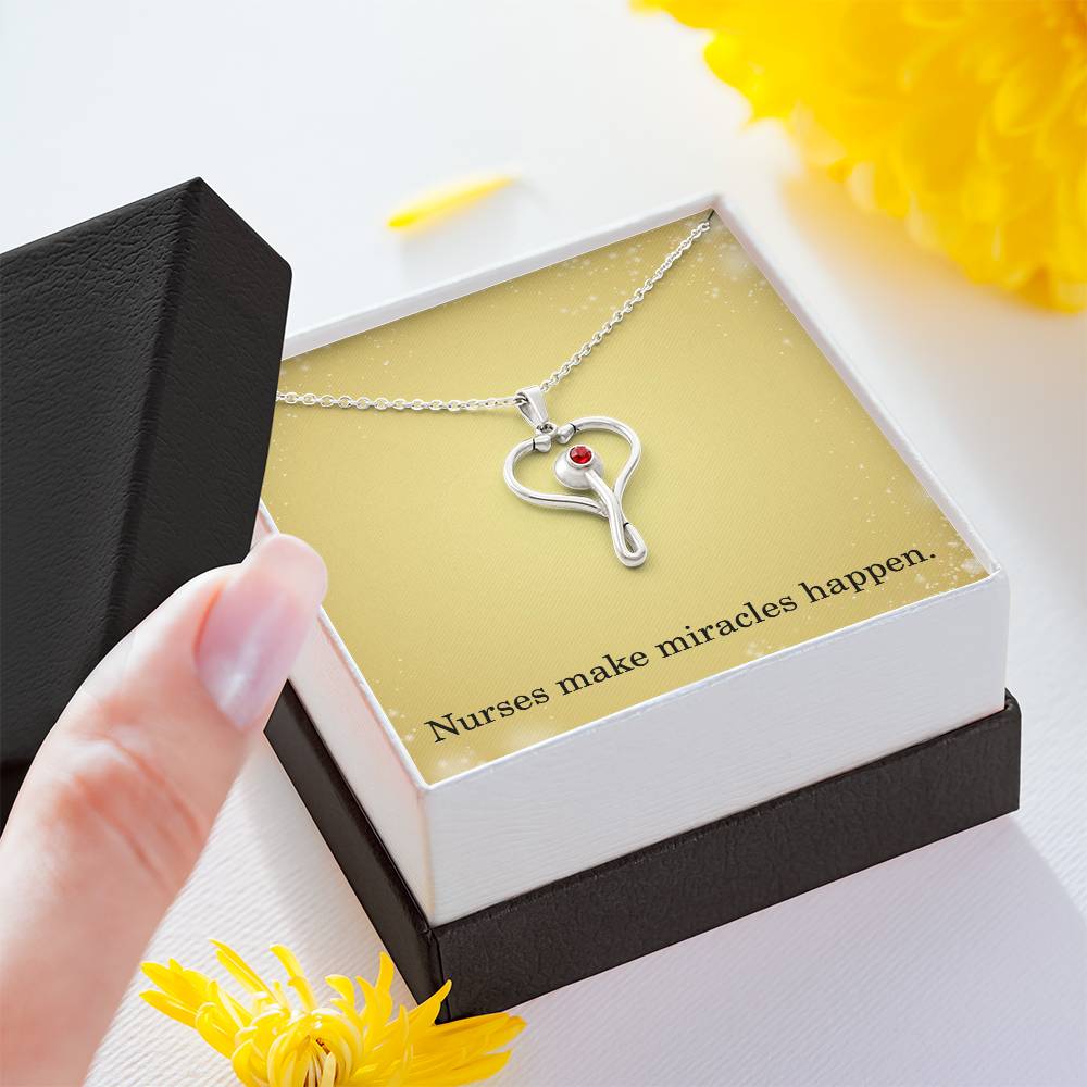 Nurses Make Miracles Happen Nurse Necklace Nurse Christmas Gift Nurse Appreciation Gift Nursing Gift
