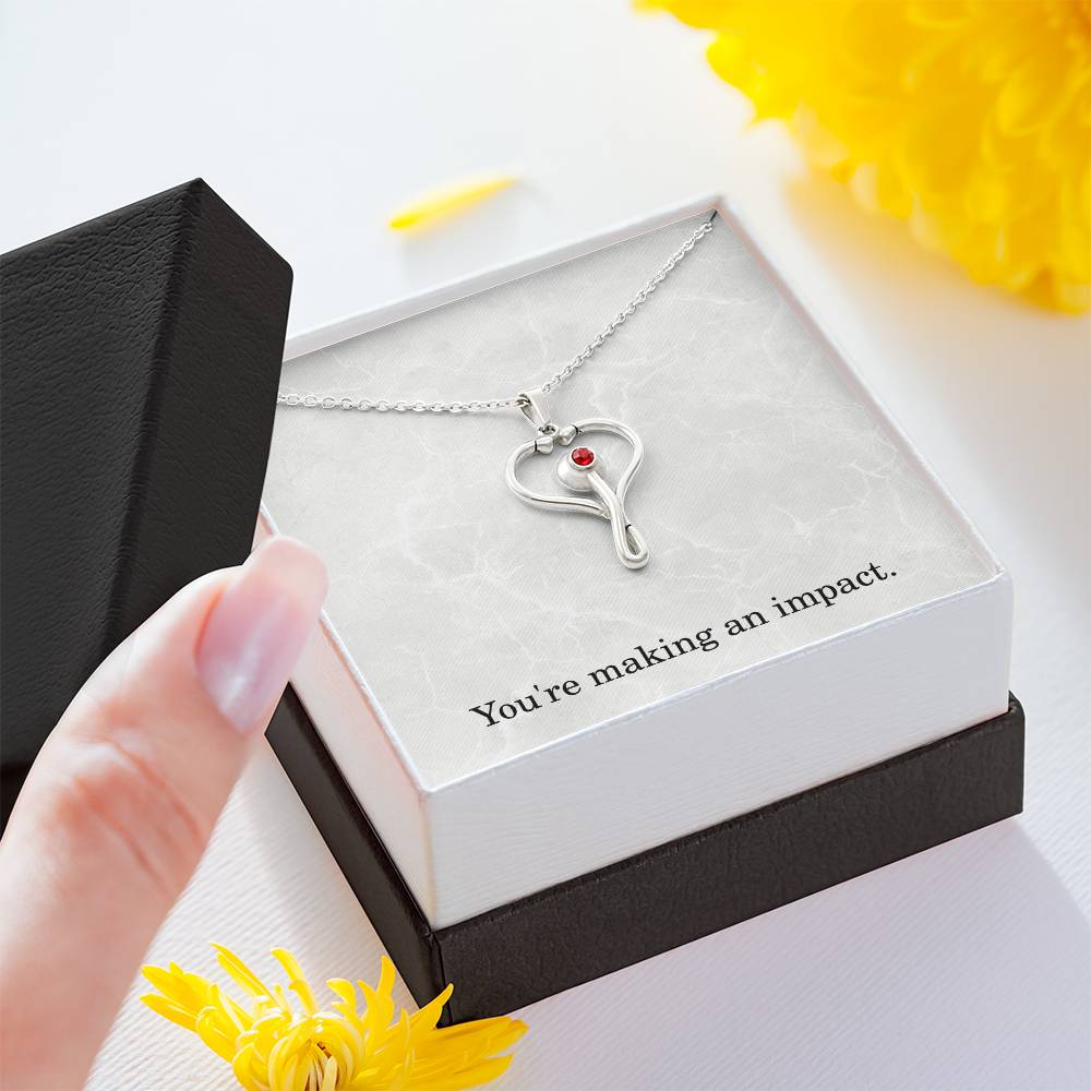 You're Making An Impact Nurse Necklace Nurse Christmas Gift Nurse Appreciation Gift Nursing Gift
