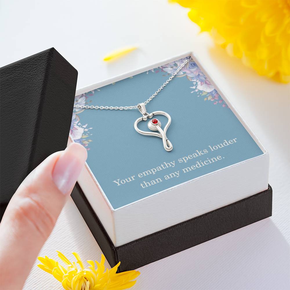 Nurse Necklace Nurse Christmas Gift Nurse Appreciation Gift Nursing Gift Your Empathy Speaks Louder Than Any Medicine