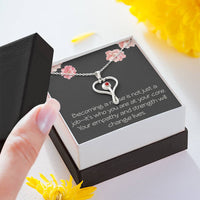 Load image into Gallery viewer, Future Nurse Christmas Gift HeartScope Necklace for Her Stethoscope Necklace Nursing School Graduation Becoming a Nurse Is Who You
