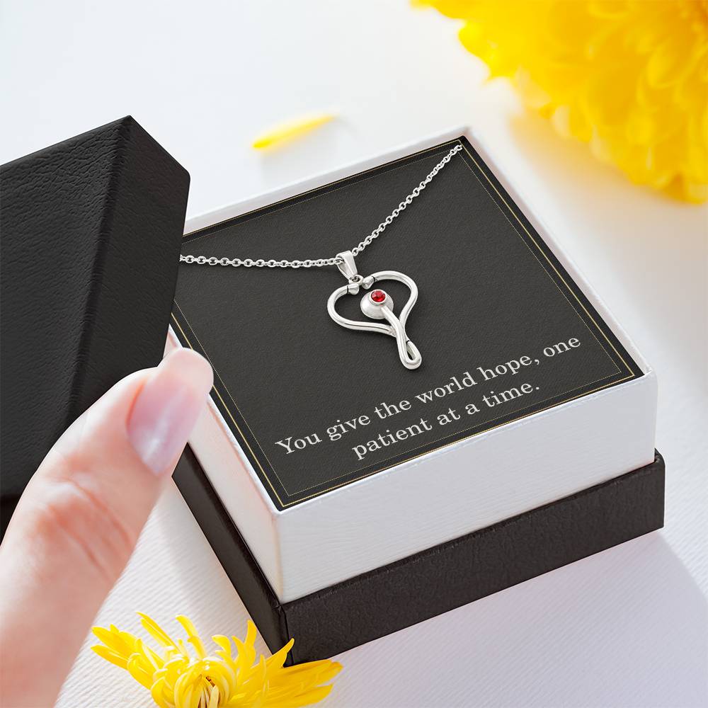 Nurse Necklace Nurse Christmas Gift Nurse Appreciation Gift Nursing Gift You Give The World Hope One Patient At A Time
