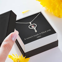 Load image into Gallery viewer, Nurse Necklace Nurse Christmas Gift Nurse Appreciation Gift Nursing Gift A Nurses Touch Is Filled With Care
