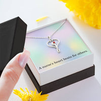 Load image into Gallery viewer, Nurse Necklace Nurse Christmas Gift Nurse Appreciation Gift Nursing Gift A Nurse's Heart Beats For Others
