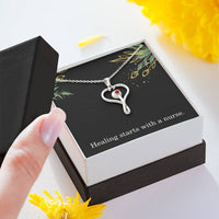 Load image into Gallery viewer, Healing Starts With A Nurse Nurse Necklace Nurse Christmas Gift Nurse Appreciation Gift Nursing Gift
