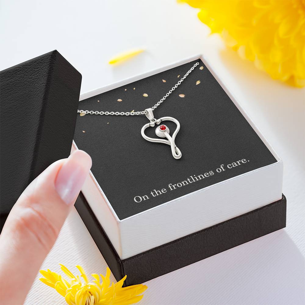 On The Frontlines Of Care Nurse Necklace Nurse Christmas Gift Nurse Appreciation Gift Nursing Gift