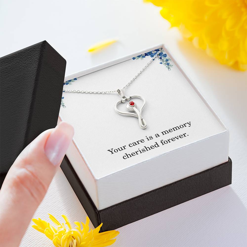 Nurse Necklace Nurse Christmas Gift Nurse Appreciation Gift Nursing Gift Your Care Is A Memory Cherished Forever
