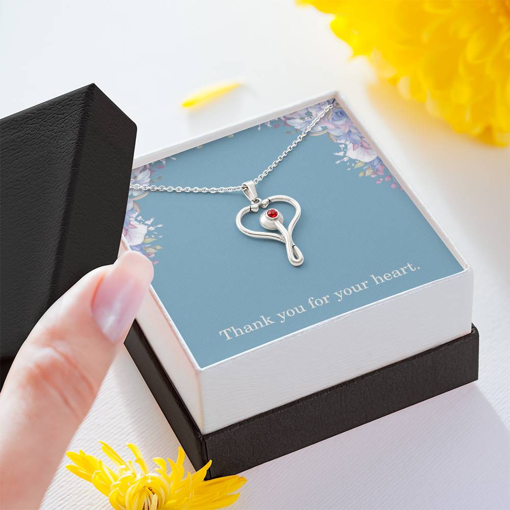 Thank You For Your Heart Nurse Necklace Nurse Christmas Gift Nurse Appreciation Gift Nursing Gift