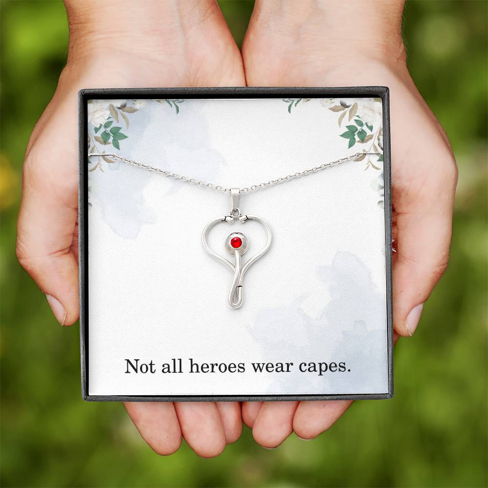 Not All Heroes Wear Capes Nurse Necklace Nurse Christmas Gift Nurse Appreciation Gift Nursing Gift