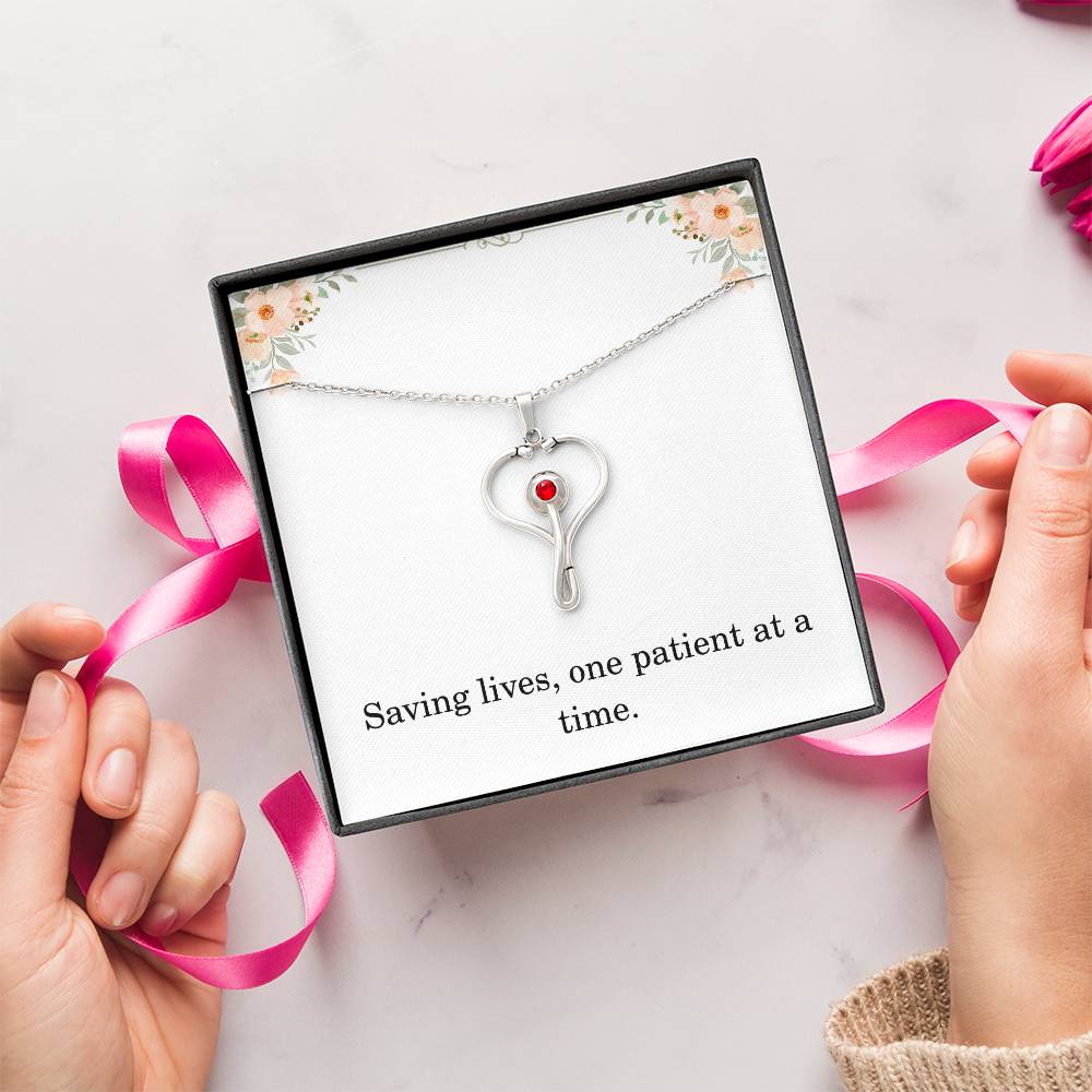 Nurse Necklace Nurse Christmas Gift Nurse Appreciation Gift Nursing Gift Saving Lives One Patient At A Time
