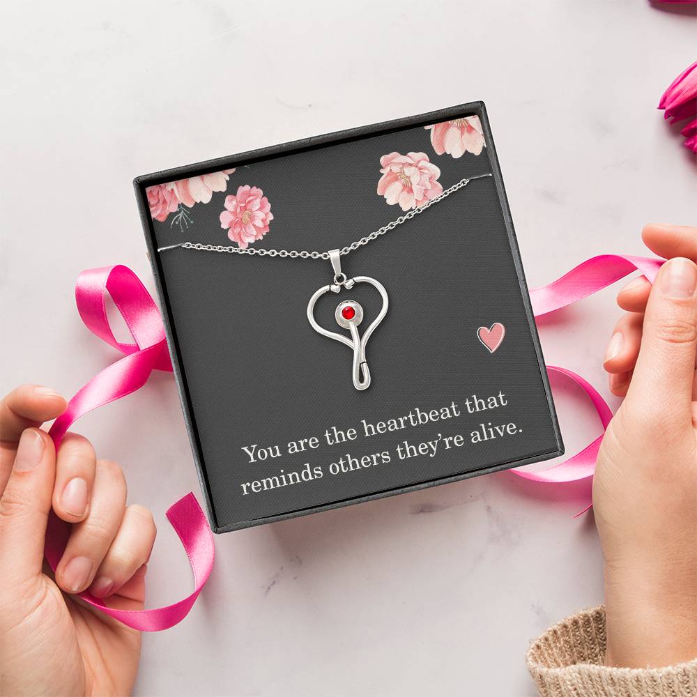 Nurse Necklace Nurse Christmas Gift Nurse Appreciation Gift Nursing Gift You Are The Heartbeat That Reminds Others Theyre Alive