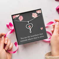 Load image into Gallery viewer, Nurse Necklace Nurse Christmas Gift Nurse Appreciation Gift Nursing Gift You Are The Heartbeat That Reminds Others Theyre Alive
