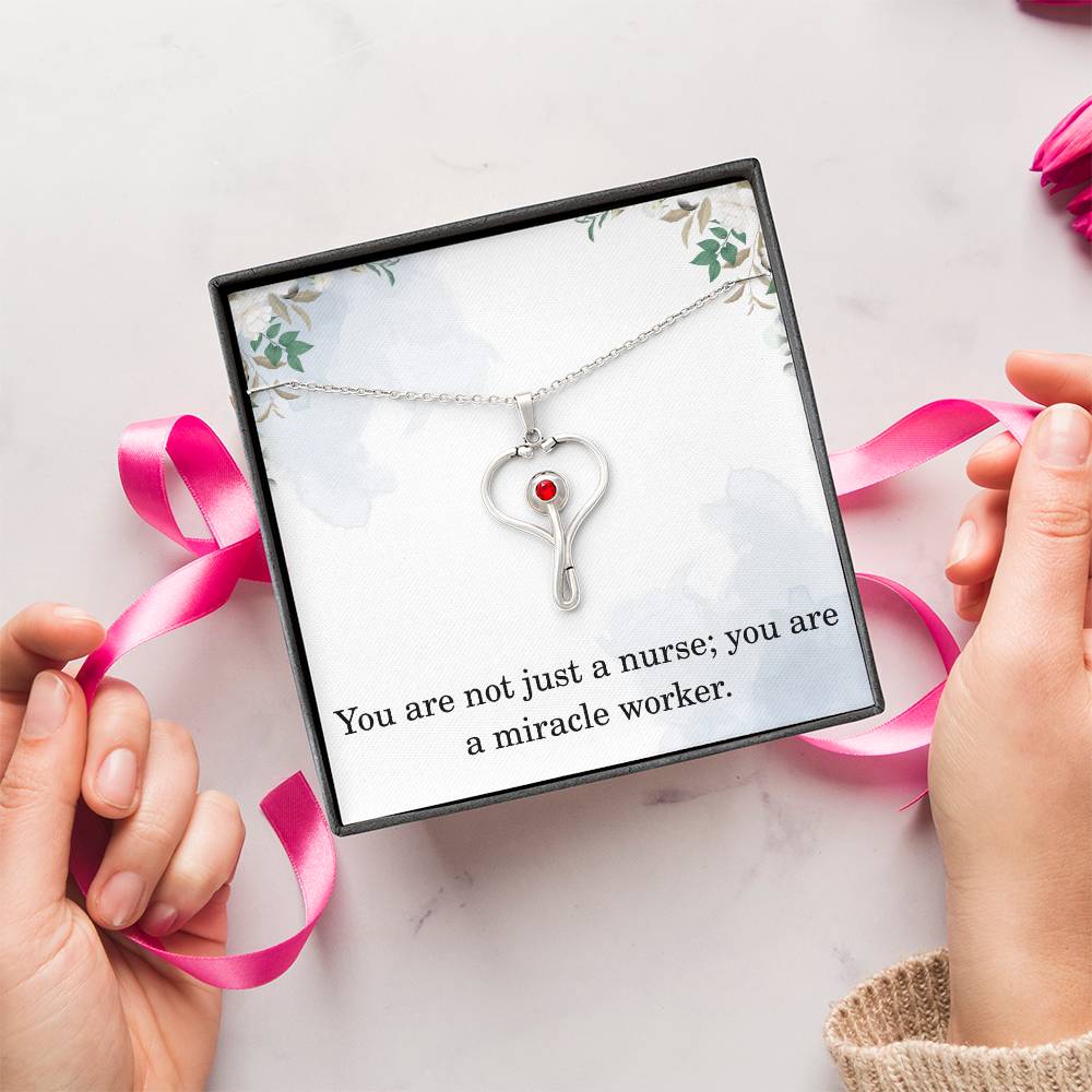 Nurse Necklace Nurse Christmas Gift Nurse Appreciation Gift Nursing Gift You Are Not Just A Nurse You Are A Miracle Worker