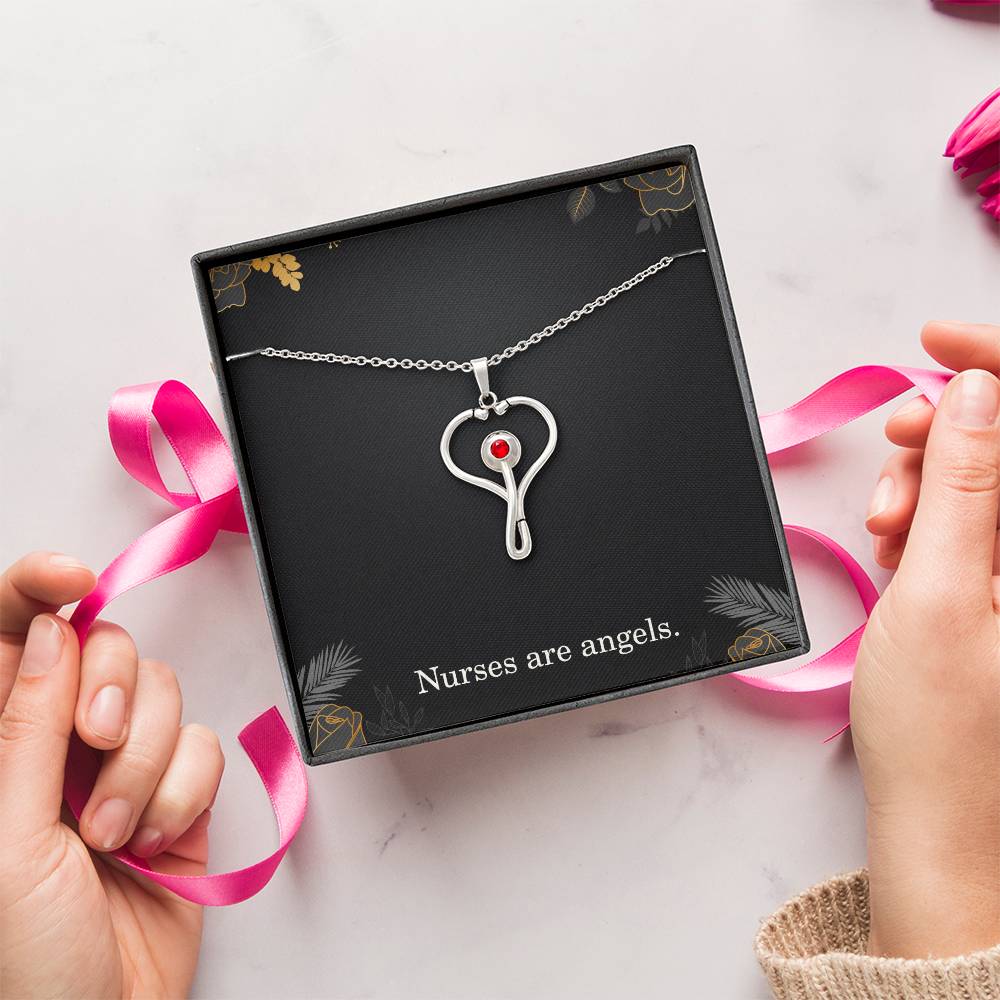Nurses Are Angels Nurse Necklace Nurse Christmas Gift Nurse Appreciation Gift Nursing Gift