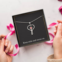 Load image into Gallery viewer, Keep Calm And Nurse On Nurse Necklace Nurse Christmas Gift Nurse Appreciation Gift Nursing Gift
