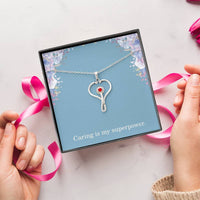Load image into Gallery viewer, Caring Is My Superpower Nurse Necklace Nurse Christmas Gift Nurse Appreciation Gift Nursing Gift
