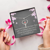 Load image into Gallery viewer, Stethoscope Necklace HeartScope Necklace Nursing School Graduation Gift Medical School Graduate Future Nurse Future Doctor Christmas Gift
