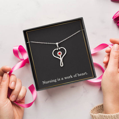 Nursing Is A Work Of Heart Nurse Necklace Nurse Christmas Gift Nurse Appreciation Gift Nursing Gift