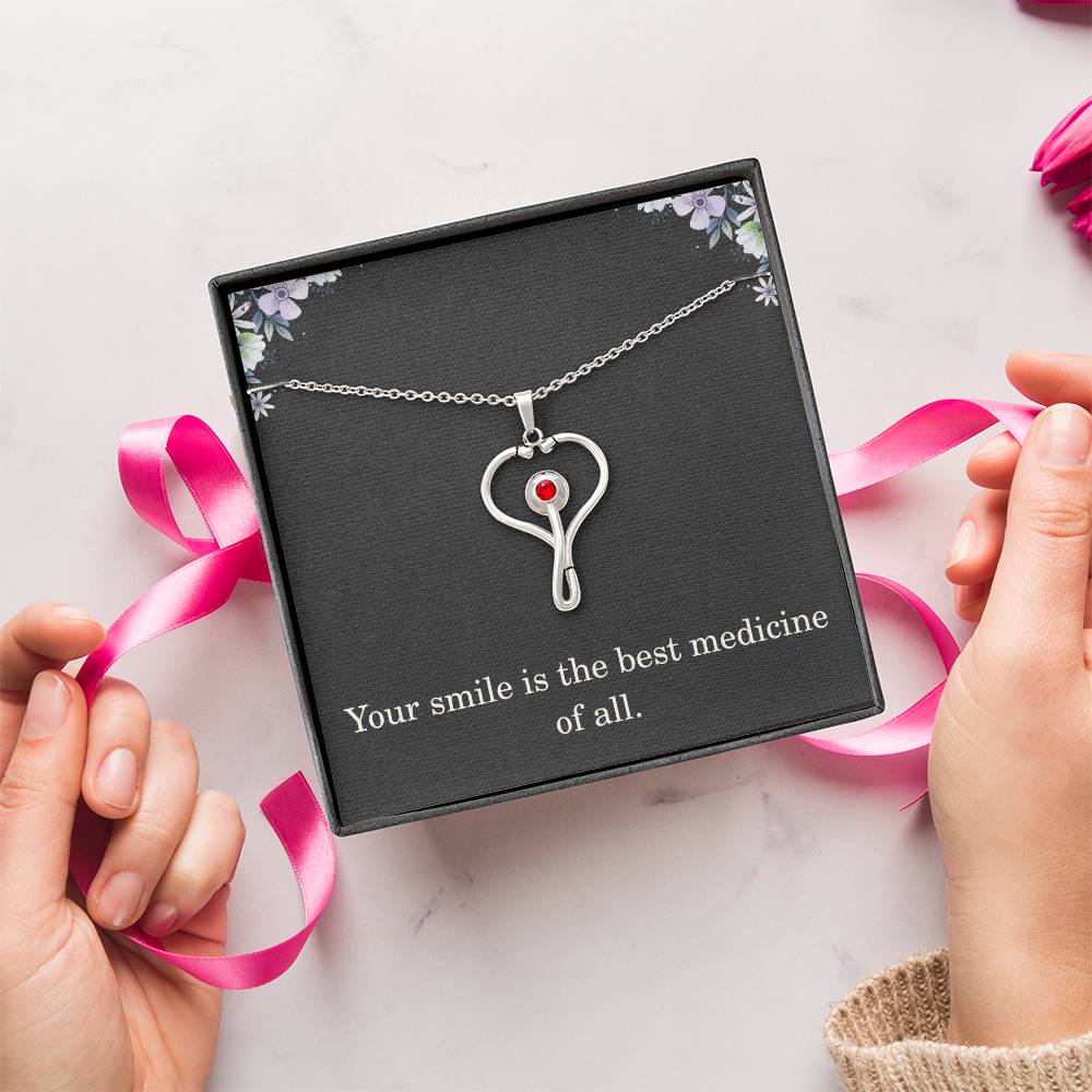 Nurse Necklace Nurse Christmas Gift Nurse Appreciation Gift Nursing Gift Your Smile Is The Best Medicine Of All