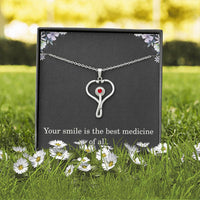 Load image into Gallery viewer, Nurse Necklace Nurse Christmas Gift Nurse Appreciation Gift Nursing Gift Your Smile Is The Best Medicine Of All
