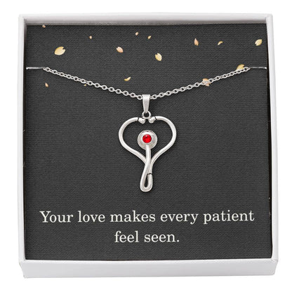 Nurse Necklace Nurse Christmas Gift Nurse Appreciation Gift Nursing Gift Your Love Makes Every Patient Feel Seen