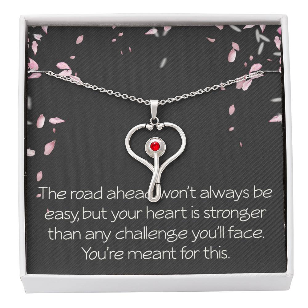 Graduation Gifts for Nurse HeartScope Necklace for Her Stethoscope Necklace Future Nurse Christmas Gift You're Meant for This