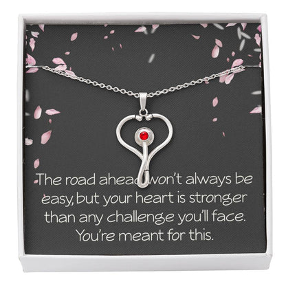 Graduation Gifts for Nurse HeartScope Necklace for Her Stethoscope Necklace Future Nurse Christmas Gift You're Meant for This