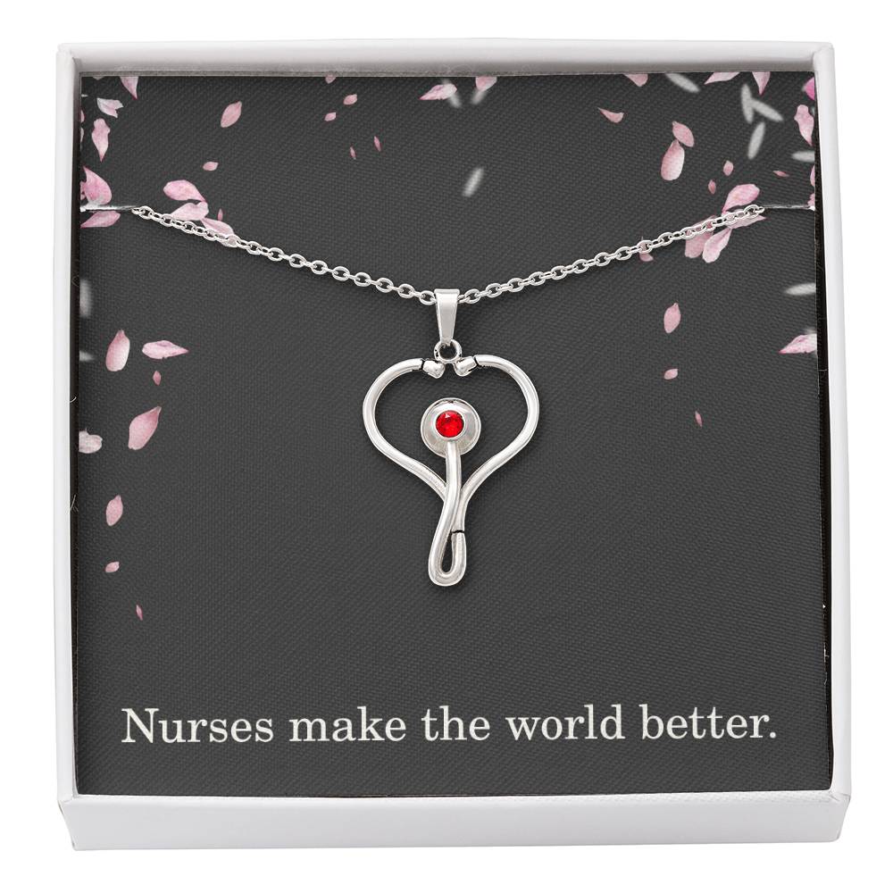 Nurse Necklace Nurse Christmas Gift Nurse Appreciation Gift Nursing Gift Nurses Make The World Better