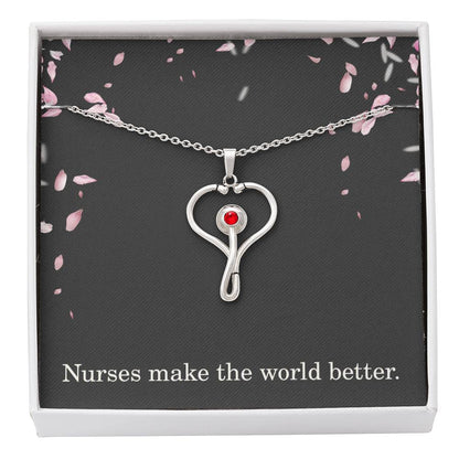 Nurse Necklace Nurse Christmas Gift Nurse Appreciation Gift Nursing Gift Nurses Make The World Better
