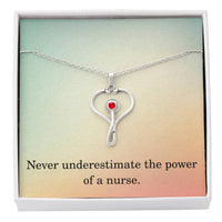 Load image into Gallery viewer, Nurse Necklace Nurse Christmas Gift Nurse Appreciation Gift Nursing Gift Never Underestimate The Power Of A Nurse

