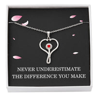 Load image into Gallery viewer, Nurse Necklace Nurse Christmas Gift for Nurse Appreciation Gift HeartScope Necklace for Her Stethoscope Necklace Nursing Team Gift Never Underestimate The Difference You Make
