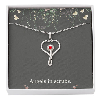 Angels In Scrubs Nurse Necklace Nurse Christmas Gift Nurse Appreciation Gift Nursing Gift