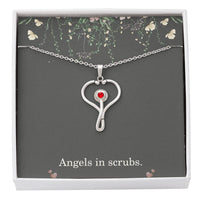 Load image into Gallery viewer, Angels In Scrubs Nurse Necklace Nurse Christmas Gift Nurse Appreciation Gift Nursing Gift
