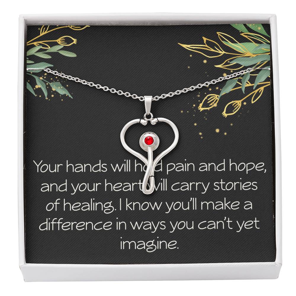 Future Nurse Gift Nurse Necklace Nurse Graduation Gift for Women Nurse Christmas Gift Nurse Appreciation Day Make a Difference