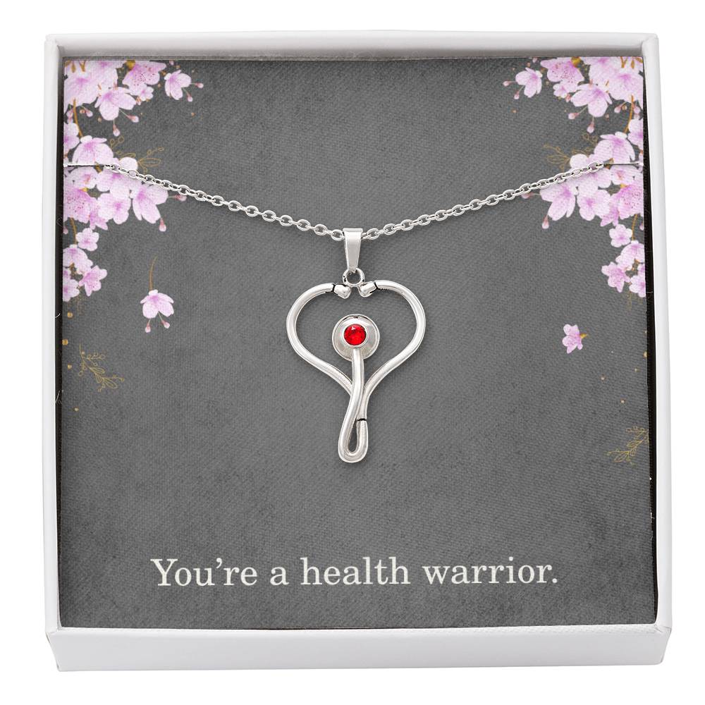 Youre A Health Warrior Nurse Necklace Nurse Christmas Gift Nurse Appreciation Gift Nursing Gift