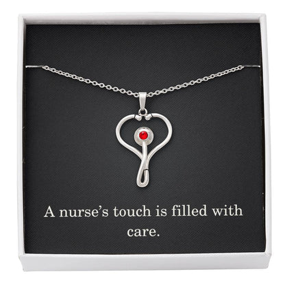 Nurse Necklace Nurse Christmas Gift Nurse Appreciation Gift Nursing Gift A Nurses Touch Is Filled With Care