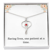 Load image into Gallery viewer, Nurse Necklace Nurse Christmas Gift Nurse Appreciation Gift Nursing Gift Saving Lives One Patient At A Time
