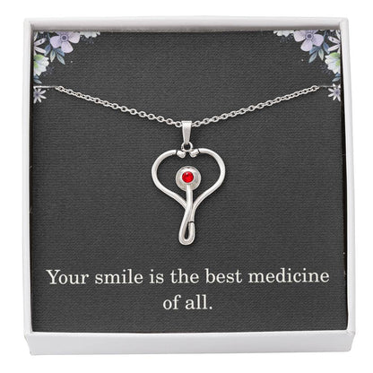 Nurse Necklace Nurse Christmas Gift Nurse Appreciation Gift Nursing Gift Your Smile Is The Best Medicine Of All