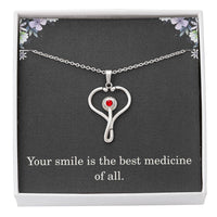 Load image into Gallery viewer, Nurse Necklace Nurse Christmas Gift Nurse Appreciation Gift Nursing Gift Your Smile Is The Best Medicine Of All

