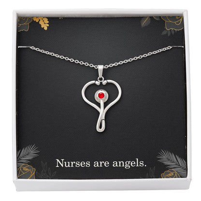 Nurses Are Angels Nurse Necklace Nurse Christmas Gift Nurse Appreciation Gift Nursing Gift