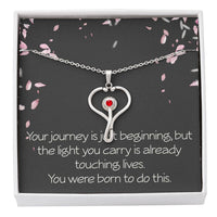 Load image into Gallery viewer, Future Nurse Gifts for Women Necklace HeartScope Necklace for Her Nurse Christmas Gift Nurse Appreciation You Were Born to Do This
