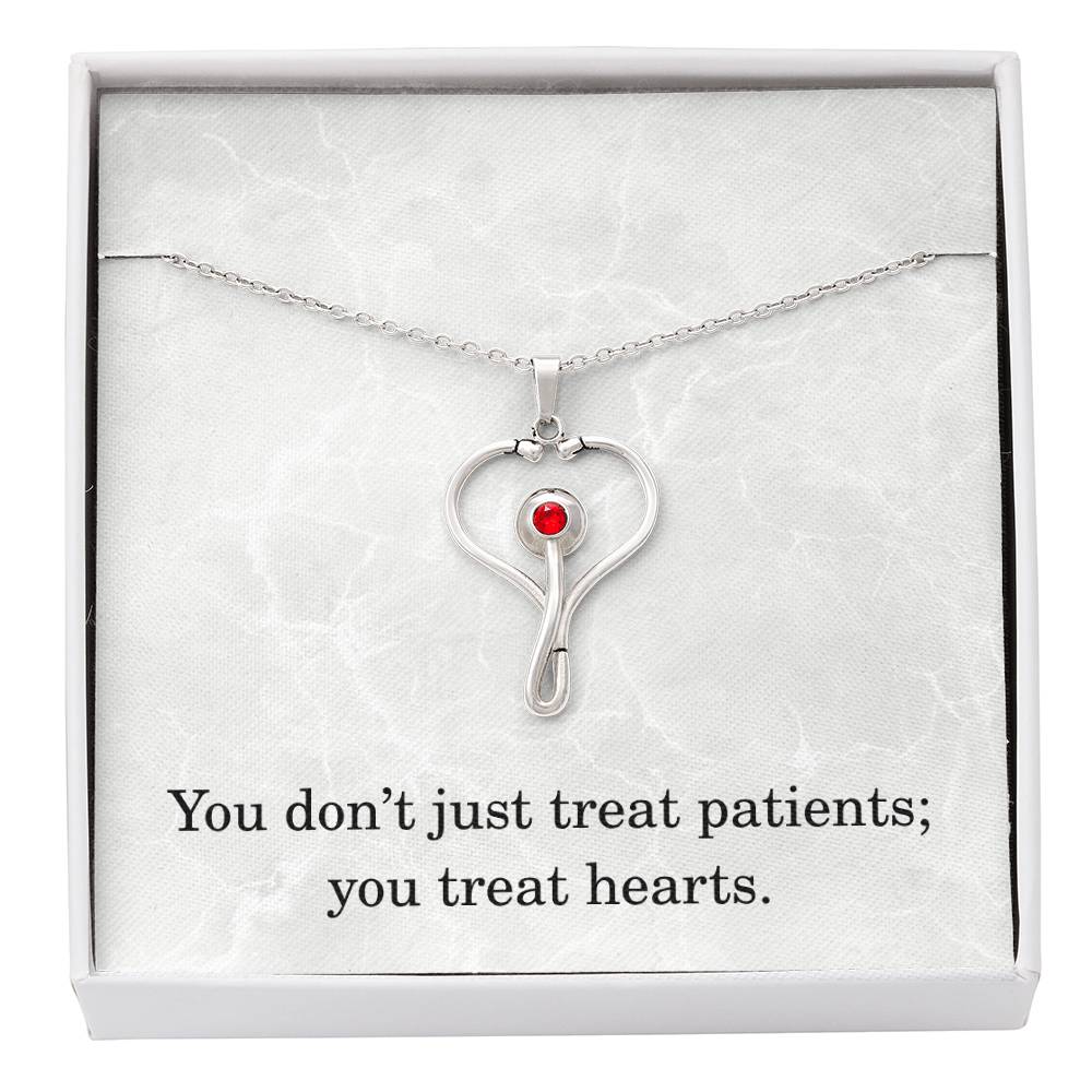 Nurse Necklace Nurse Christmas Gift Nurse Appreciation Gift Nursing Gift You Dont Just Treat Patients You Treat Hearts