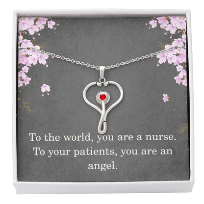 Nurse Necklace Nurse Christmas Gift Nurse Appreciation Gift To The World You Are A Nurse To Your Patients You Are An Angel